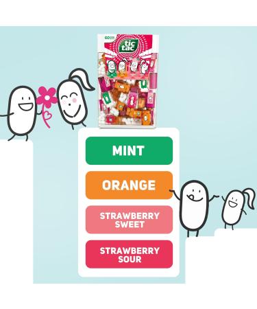 Tic Tac Strawberry Mix Lot de 2 60 Mini-Bo tes par Pack (4 Saveurs) + Jeu de Morpion 120 Mini Bonbons pour Anniversaires Sachets Cadeaux Bars Bonbons & F tes d Enfants - Buy Online on GoSupps.com