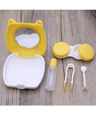EXCEART 2pcs Cartoon Lens Case - Cute Yellow Contact Lens Storage Cases for Easy Travel and Organization - Buy Online on GoSupps.com
