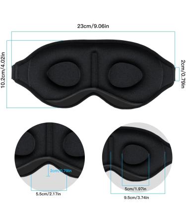 100% Blackout 3D Contoured Cup Sleep Mask for Women Men - Adjustable Strap, Washable - Ideal for Travel, Side Sleeper, Meditation - Gxus-sm1 - Buy Online on GoSupps.com