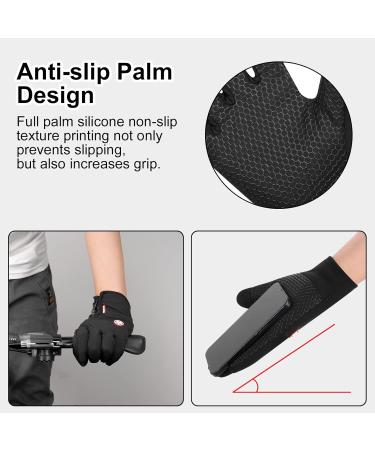 Flintronic Waterproof Thermal Bicycle Gloves for Men | Touchscreen Winter Gloves | #1 Black Hiking Gloves - Buy Online on GoSupps.com