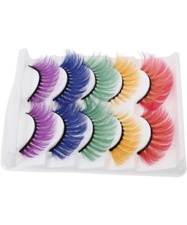 FRCOLOR Ladies Suits Pairs Fake color extension Exaggerated Look colorful halloween Beauty rainbow Imitation cosplay Miss Red Suits - Buy Online on GoSupps.com