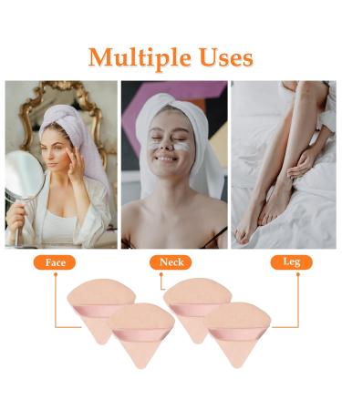 4 Pieces Triangle Makeup Powder Sponge Set - Soft Loose Powder Puff for Wet & Dry Makeup - Perfect Complexion Tool - Buy Online on GoSupps.com