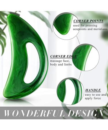Large Body Gua Sha Massage Tool Set for Muscle Scraping and Anti-Cellulite Spa Treatment - Green - Buy Online on GoSupps.com