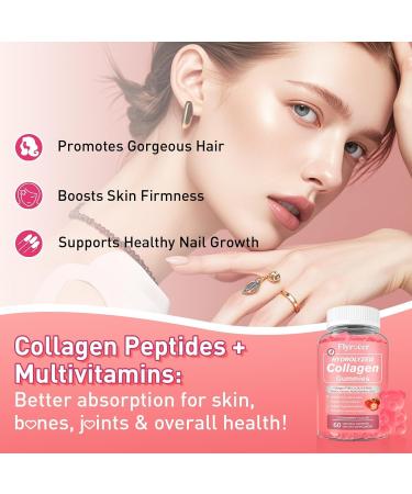 2 Pack Hydrolyzed Collagen Gummies for Women & Men Women Over 50 Collagen Peptides Type I II III V & X with Biotin Vitamin C & E-Supports Skin Hair Nails Bone Health Strawberry Flavor 120 Count 60 Count (Pack of 2) - Buy Online on GoSupps.com
