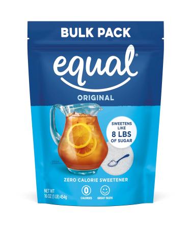 EQUAL 0 Calorie Sweetener, Granulated Sweetener, Sugar Substitute, Zero Calorie Sugar Alternative, Sugar Alternative, 1 Pound Bulk Bag (Pack of 1) Blue Bulk Bag - Pack of 1