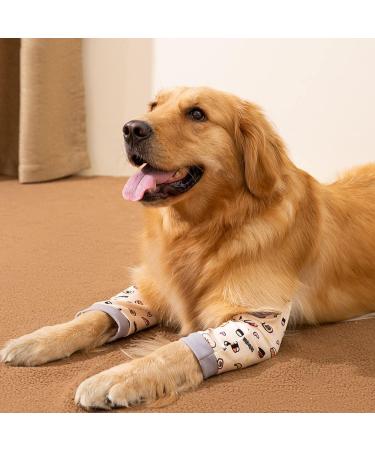 BAR Bear Surgical Recovery Sleeve for Front Legs - XL Elbow & Hip Protection Prevent Licking of Wounds | Yellow 66-79LB - Buy Online on GoSupps.com