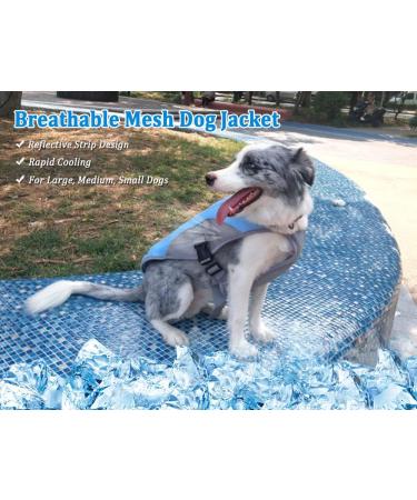 Buy TVmall Dog Cooling Vest - Adjustable Mesh Summer Jacket with Reflective Stripes for All Dog Sizes - Comfortable & Cool Coat for Large Medium & Small Dogs - Color: Blue - Buy Online on GoSupps.com