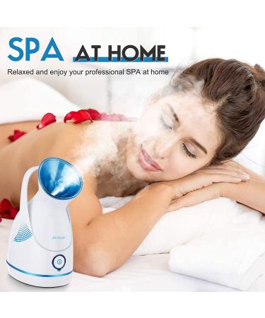 Amconsure Facial Steamer - Nano Ionic Face Humidifier for Deep Cleaning & Moisturizing - Blue - Buy Online on GoSupps.com