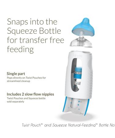 Kiinde Twist Active Latch Nipples - Medium Flow (2 Pack) | Seamless Bottle to Breast Transition | Helps Relieve Colic | One Size - Buy Online on GoSupps.com