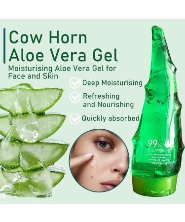 Pure Aloe Vera Gel for Face & Body - Hydrating Travel Size Moisturizer for All Skin Types | Non-Sticky Fast Absorbing Aloe Cream - Buy Online on GoSupps.com