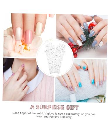 minkissy 6 Pairs Nail Gloves Protector Polyester White - Buy Online on GoSupps.com