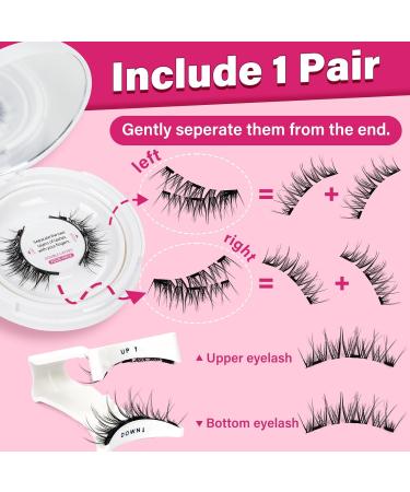 Magnetic Eyelashes with Applicator - Long Lasting Reusable Waterproof & Cruelty-Free | Natural Look False Lashes (1 Pair - Jovial - Buy Online on GoSupps.com