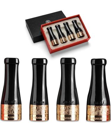 CIGARLOONG Cigar Mouthpiece Set Smoker Pipe Set for Men and Women Short Holder Cigar Nozzle Holder Pure Copper Resin 4 Sizes(42-57 Ring)(Color:Black) - Buy Online on GoSupps.com