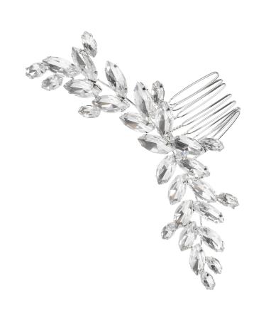 Beaupretty Girls Hair Accessories Hair Clips for Girls Hair Jewelry Bride Headpieces for Wedding Rhinestone Side Comb Rhinestone Hair Clips European and American Decorate Alloy Women's