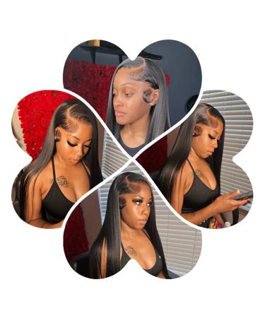 Kasodna 13x4 HD Transparent Lace Frontal Wig for Women - 9A Brazilian Virgin Human Hair, 180% Density, Pre Plucked with Baby Hair, Natural Color - 20 Inch - Buy Online on GoSupps.com