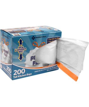 Member's Mark Power Flex Tall Kitchen Simple Fit Drawstring Bags (13 gal. 200 ct.) - Trash Bags - Buy Online on GoSupps.com