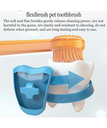 Zentric Dog Toothbrush Flexibrush Pet Toothbrush with Tongue Scraper 360 Pet Toothbrush Dual Head Soft Silicone Tongue Cleaner for Pet Cat Tooth Brushing Fresh Oral Dental Care (Brush*2) - Buy Online on GoSupps.com