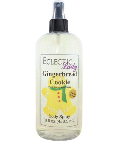 Gingerbread Cookie Body Spray (Double Strength) 16 ounces Body Mist for Women with Clean Light & Gentle Fragrance Long Lasting Perfume with Comforting Scent for Men & Women Cologne with Soft 16 Fluid Ounces (Double Strength)