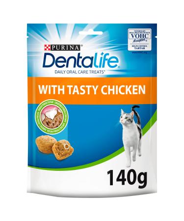 DENTALIFE Cat Dental Treats Chicken 140g Pack of 5 Cat- Chicken Flavour 140 g (Pack of 5)