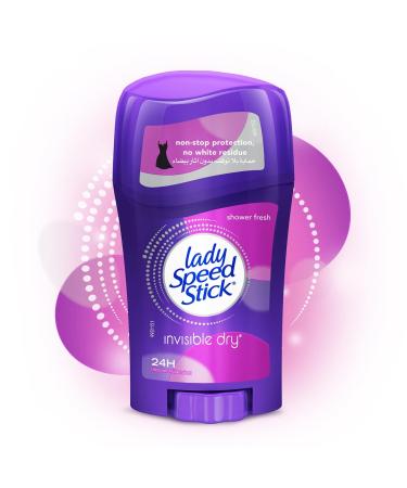 Lady Speed Stick Anti-Perspirant & Deodorant  Invisible Dry  Shower Fresh  1.4 oz (39.6 g) Shower Fresh 1.40 Ounce (Pack of 1)