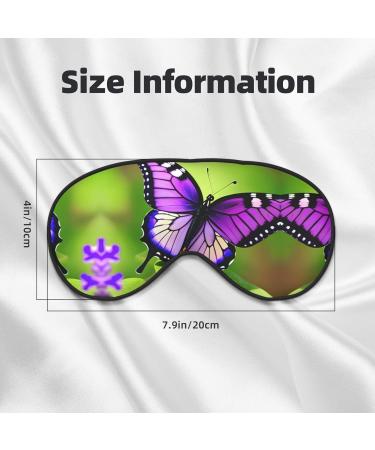Butterfly Purple Print Unisex Eye Mask | Soft Comfort Sleep Shade for Travel Yoga & Shift Work - Black - Buy Online on GoSupps.com