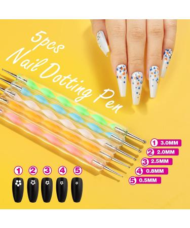 Nail Art Brush and Design Tools Kit - FANDAMEI Nail Brushes, Dotting Tools, Glitter, Butterfly, Heart Sequins, Foil Flakes, Rhinestones - Black - Buy Online on GoSupps.com