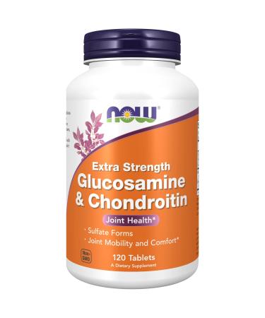 NOW Supplements, Glucosamine & Chondroitin Extra Strength, Sulfate Forms, 120 Tablets