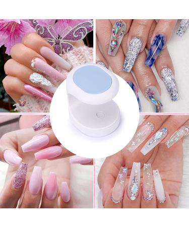 Set of 2 Mini UV LED Nail Lamps for Gel Nail Polish - Portable Manicure Kit with 16W UV Light for Fast Drying - Nail Art Tools for Salon-Quality Results - Buy Online on GoSupps.com