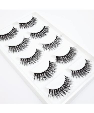 YKLL False Eyelashes - Wispy 3D Faux Mink Lashes | Natural Look & Reusable - Pack of 5 Pairs - Buy Online on GoSupps.com