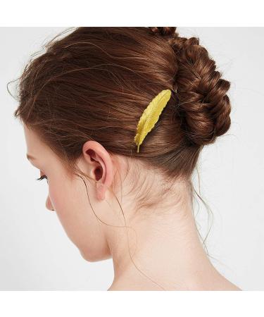 20pcs Vintage Metal Spring Hair Clips - Feather Hair Jewelry for Women & Girls | Perfect for Parties Weddings & Everyday Use - 5 Color Options - Buy Online on GoSupps.com