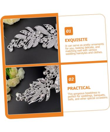 NUSITOU Hair Comb Wedding Side Comb Flower Girl Basket Pearl Headpiece French Side Combs Pearl Hair Clips Pearl Clips for Hair Bridal Hair Clips Full Diamond Bride Zinc Alloy Accessories - Buy Online on GoSupps.com