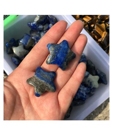2pcs Natural Lapis Lazuli Crystal Gemstone Star Polished Quartz Crystal Star As Gift Crafts Decoration Natural Luster