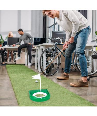 Eaezerav 2 Pack Golf Putting Cup with Flag - Indoor Outdoor Golf Hole Training Aids - Perfect for Kids, Men, Women - Home, Office, Garage, Yard - 2 Pcs Green Cup with White Flag - Buy Online on GoSupps.com