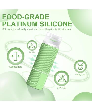 Travel Bottles for Toiletries - TSA Approved 3.4 oz Leak Proof Silicone Set (4 Pack) | BPA Free Travel Essential for Shampoo Conditioner & Lotion - Buy Online on GoSupps.com