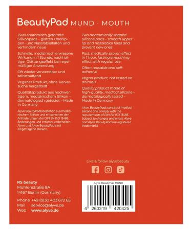 Alyve Beautypad Mund (2 pcs.) - Premium Silicone Anti-Fold Pads for Smoother Skin & Wrinkle Reduction - Reusable Fast Results - Buy Online on GoSupps.com