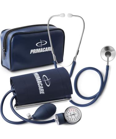 Primacare DS-9196 Professional Classic Series Large Adult Size Manual Blood Pressure Kit Navy & Primacare DS-9181-BK Professional Aneroid Sphygmomanometer and Sprague Rappaport Stethoscope Black + Sphygmomanometer - Buy Online on GoSupps.com