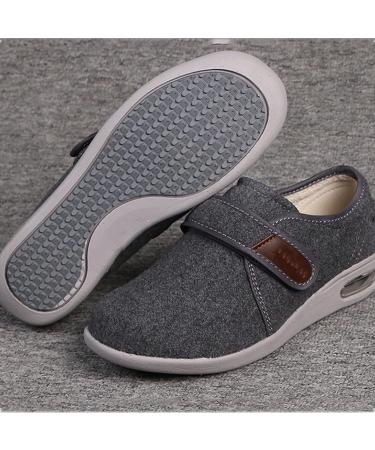 Men's Diabetic Orthopedic Shoes - Adjustable Large Size for Plantar Fasciitis Relief | Non-Slip Walking Shoes for Foot Pain - Size 11.5 Black - Buy Online on GoSupps.com