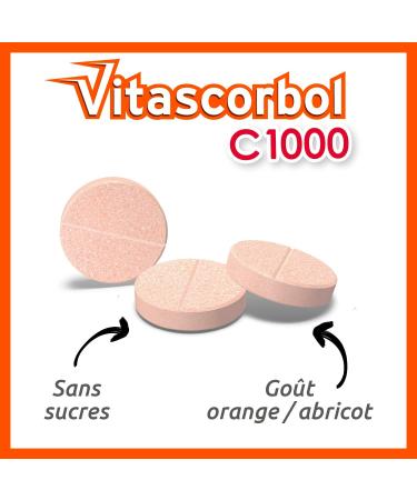 VITASCORBOL - Compl ment alimentaire base de vitamine C 1000 mg - Fatigue et syst me immunitaire - Programme 20 jours - 20 comprim s effervescents - Buy Online on GoSupps.com
