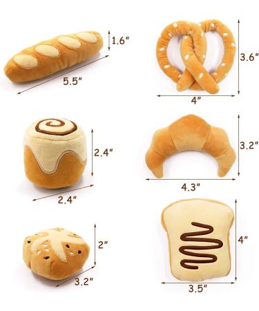 Catnip Bread Toys Set - Interactive Kitten Toys for Cat Lovers - Includes Baguette, Croissant, Pretzel, and More - Plush and Catmint Infused - Set of 6 - Buy Online on GoSupps.com