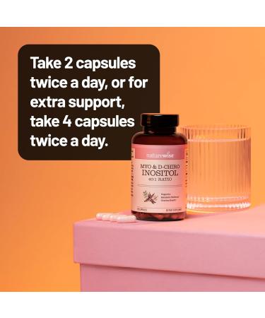 NatureWise Myo-Inositol & D-Chiro Inositol Supplement for Women - Fertility Supplements for Women - Ideal 40:1 Ratio - Myo Inositol 2000mg - Non-GMO Vegan USA Manufactured - 30-Day Supply  - Buy Online on GoSupps.com