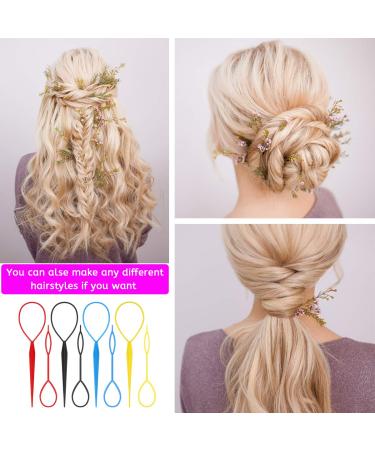 AHIER 4 Pairs Topsy Tail Hair Tool Set - Ponytail & French Braid Accessories - Buy Online on GoSupps.com
