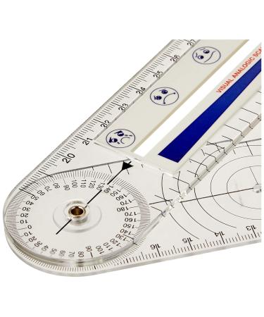 Gima Goniometer with Pain Scale Ruler - 203x45 mm Plastic | International Shipping Available - Buy Online on GoSupps.com