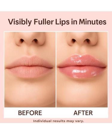 Lip Plumper Gloss Set Clear Hydrating Plumping Lip Gloss & Lip Volumizer for Fuller Smoother Lips Nourishing Lip Enhancer Serum for Women Day & Night Use - Buy Online on GoSupps.com