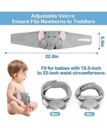 Heigoeost Heated Tummy Wrap for Baby Colic and Gas Relief | Soothing Warmth Pad Swaddling Belt for Newborns | Elephant Design - Buy Online on GoSupps.com