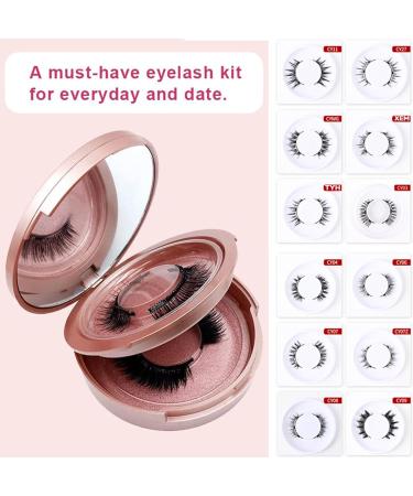 Bellaire Magnetic Lashes Magnetic Eyelashes Reusable Dual Magnetic Lashes without Eyeliner Natural Look Magnetic Eyelashes with Applicator (CY08) - Buy Online on GoSupps.com