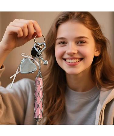  Kixolazr Lip Gloss Keychain | Lip Gloss Case with Mirror for Travel | Compact Lipstick Storage Supplies - For Outdoor Travel School and Home - Buy Online on GoSupps.com