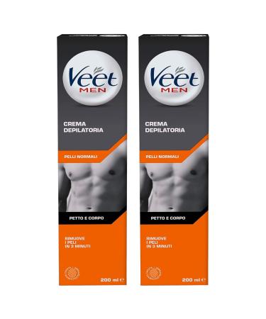 FEI FAN MEN Hair Removal Cream Breast and Body for Normal Skin Removes Hair in 3 Minutes Leaves Skin Moisturized 200ml (2 Units)