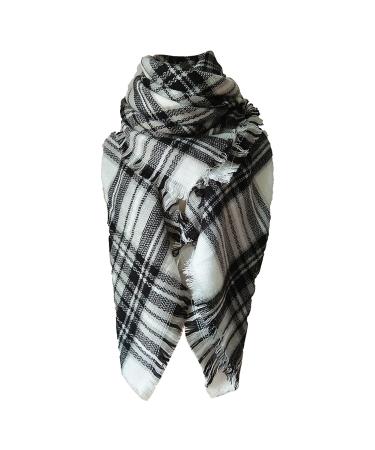 HANXIULIN ladies scarf triangle scarf triangular scarf elegant luxurious scarf retro scarf button scarf ladies women's scarf one size grey