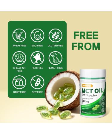 MCT Oil Capsules C8 Pure C8 Medium Chain Triglycerides from Coconut Keto MCT Pills Non-GMO Gluten-Free 90 Capsules 90 Count (Pack of 1) - Buy Online on GoSupps.com