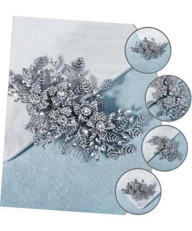 Ipetboom bride hair combs hair accessories for women wedding European and American accessories hair comb silver hair clips hollow out Hair up headgear alloy comb bride - Buy Online on GoSupps.com